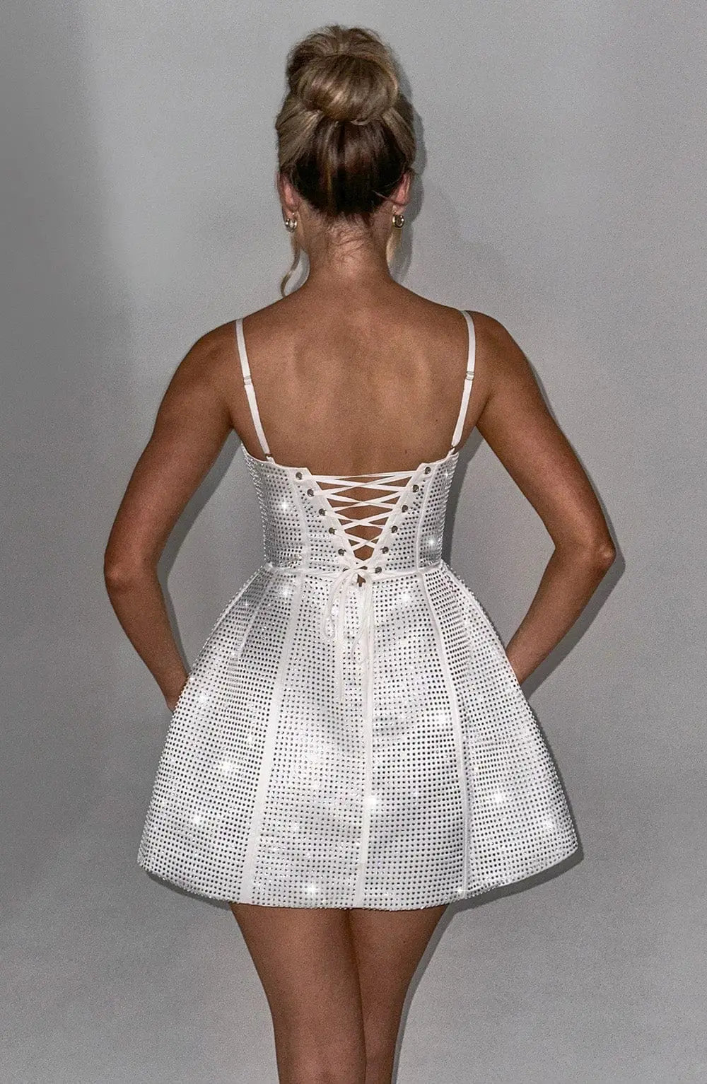 Emma Mini Šaty - Slonová kost