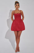 Emma Mini Šaty - Červená