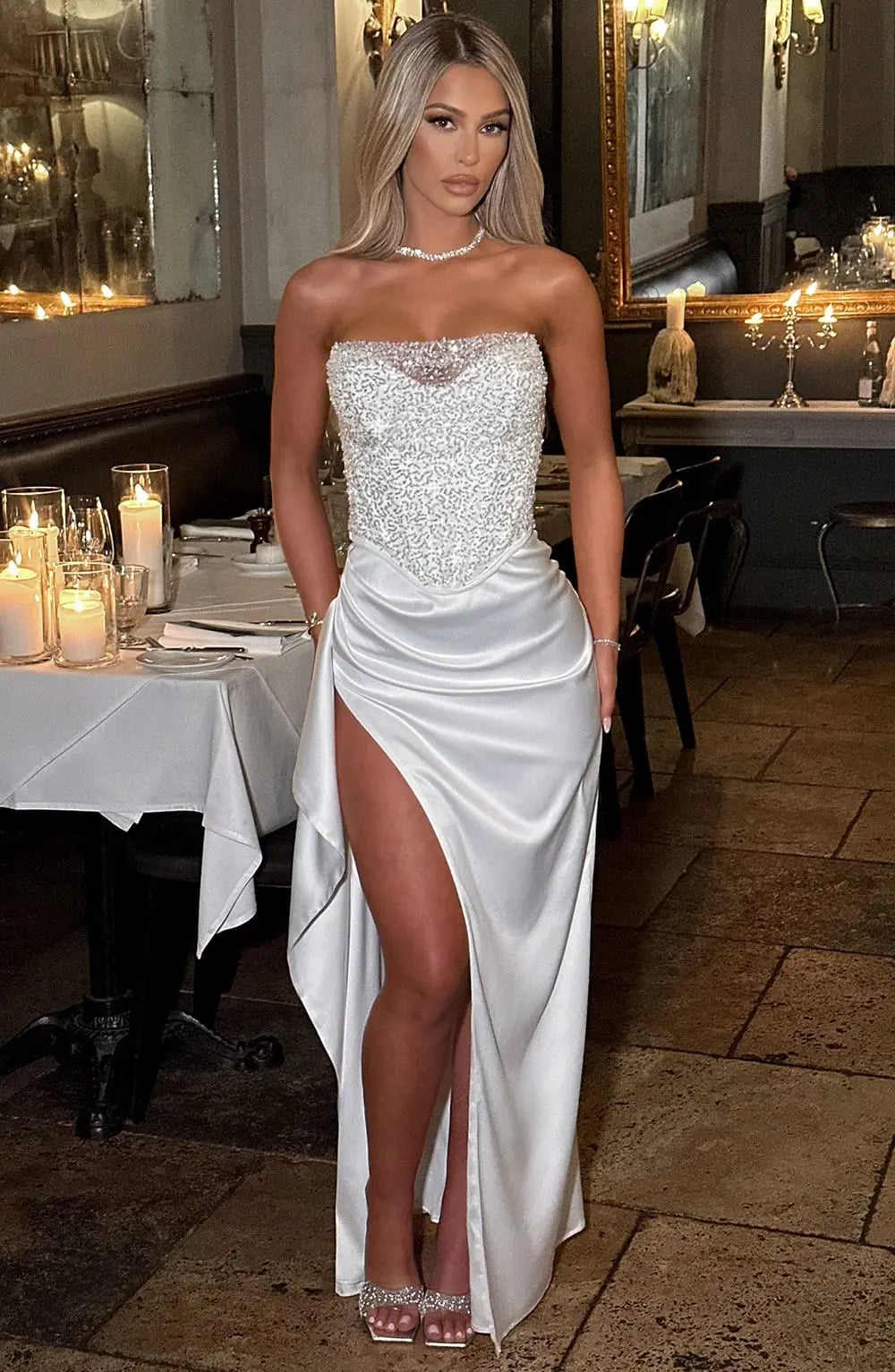 Emrielle Maxi Šaty - Slonová kost