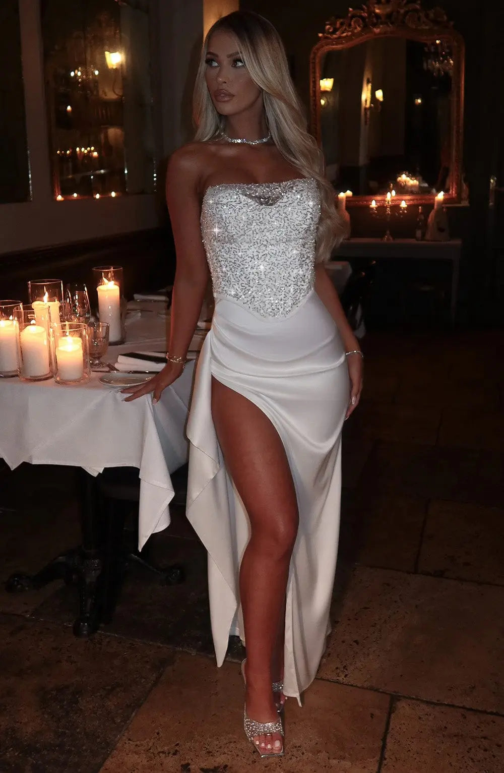 Emrielle Maxi Šaty - Slonová kost