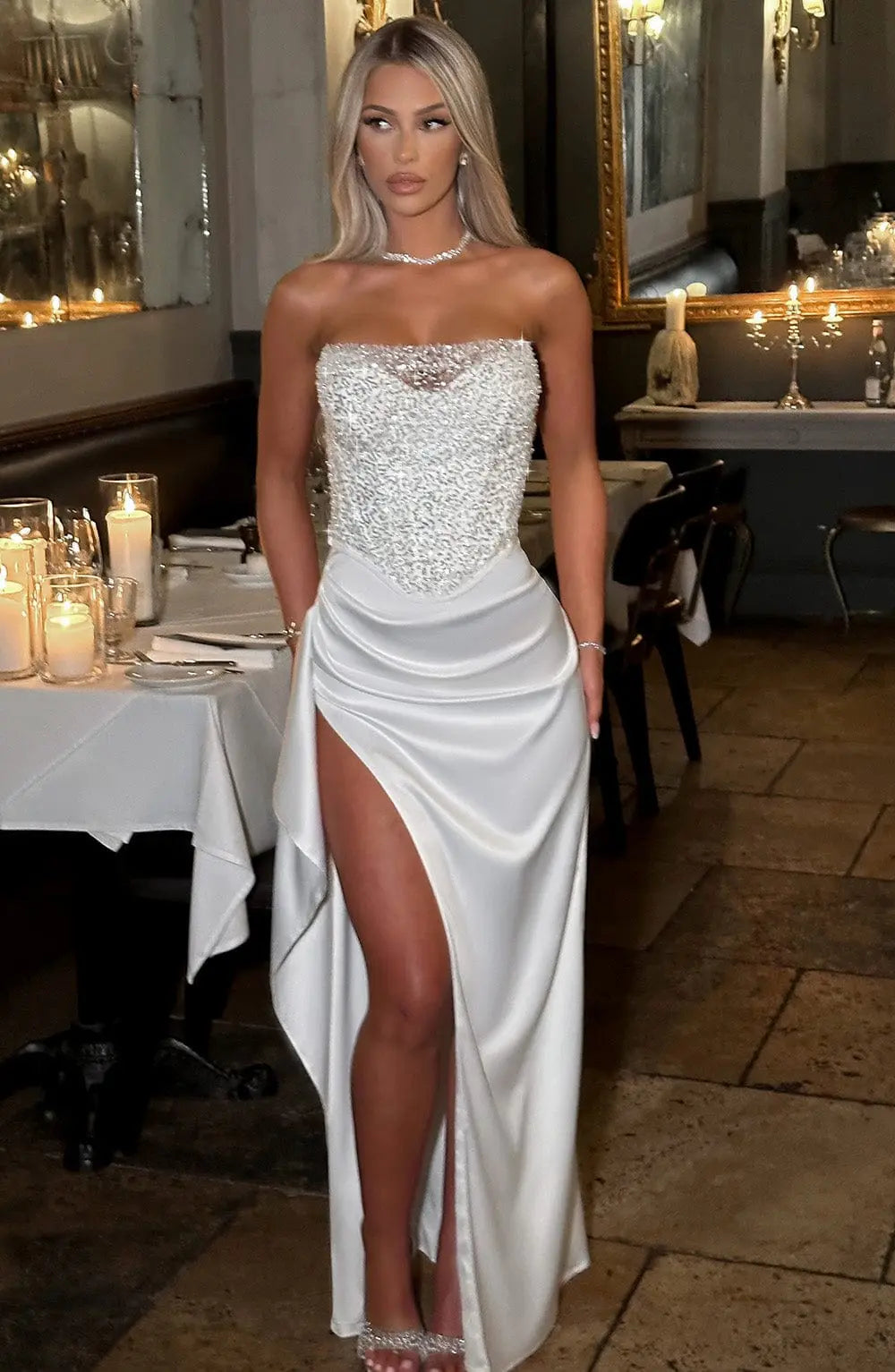 Emrielle Maxi Šaty - Slonová kost