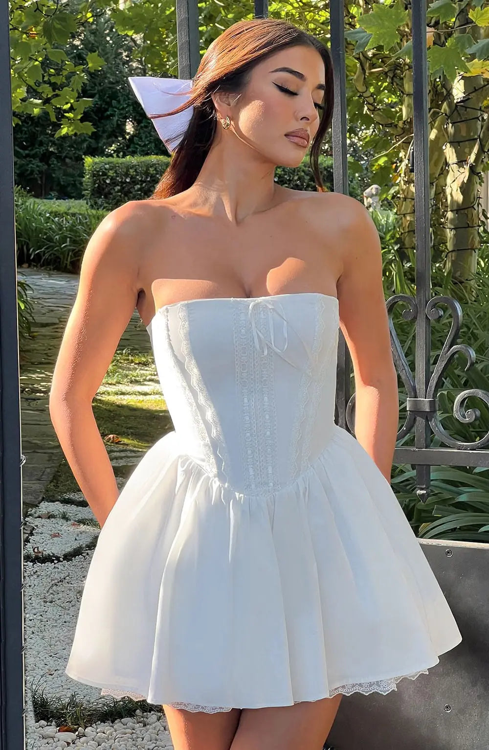 Evie Mini Šaty - Slonová kost