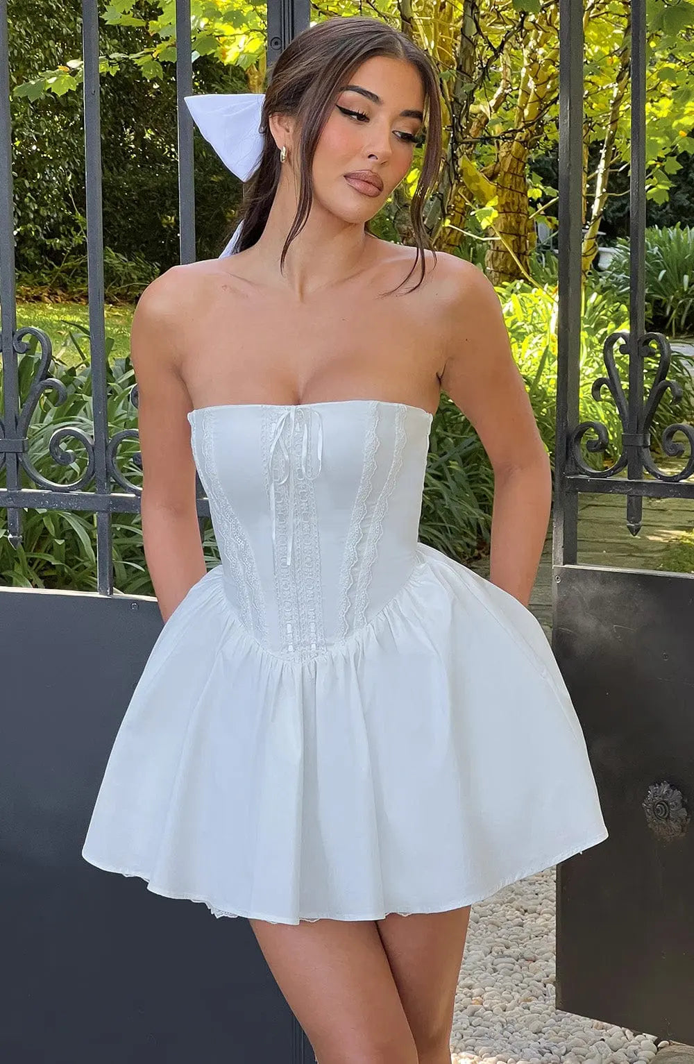 Evie Mini Šaty - Slonová kost