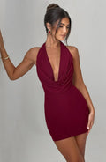 Mini šaty Fallon - Bordó