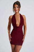 Mini šaty Fallon - Bordó