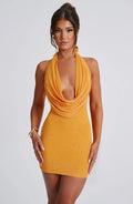 Mini šaty Fallon - mandarinková