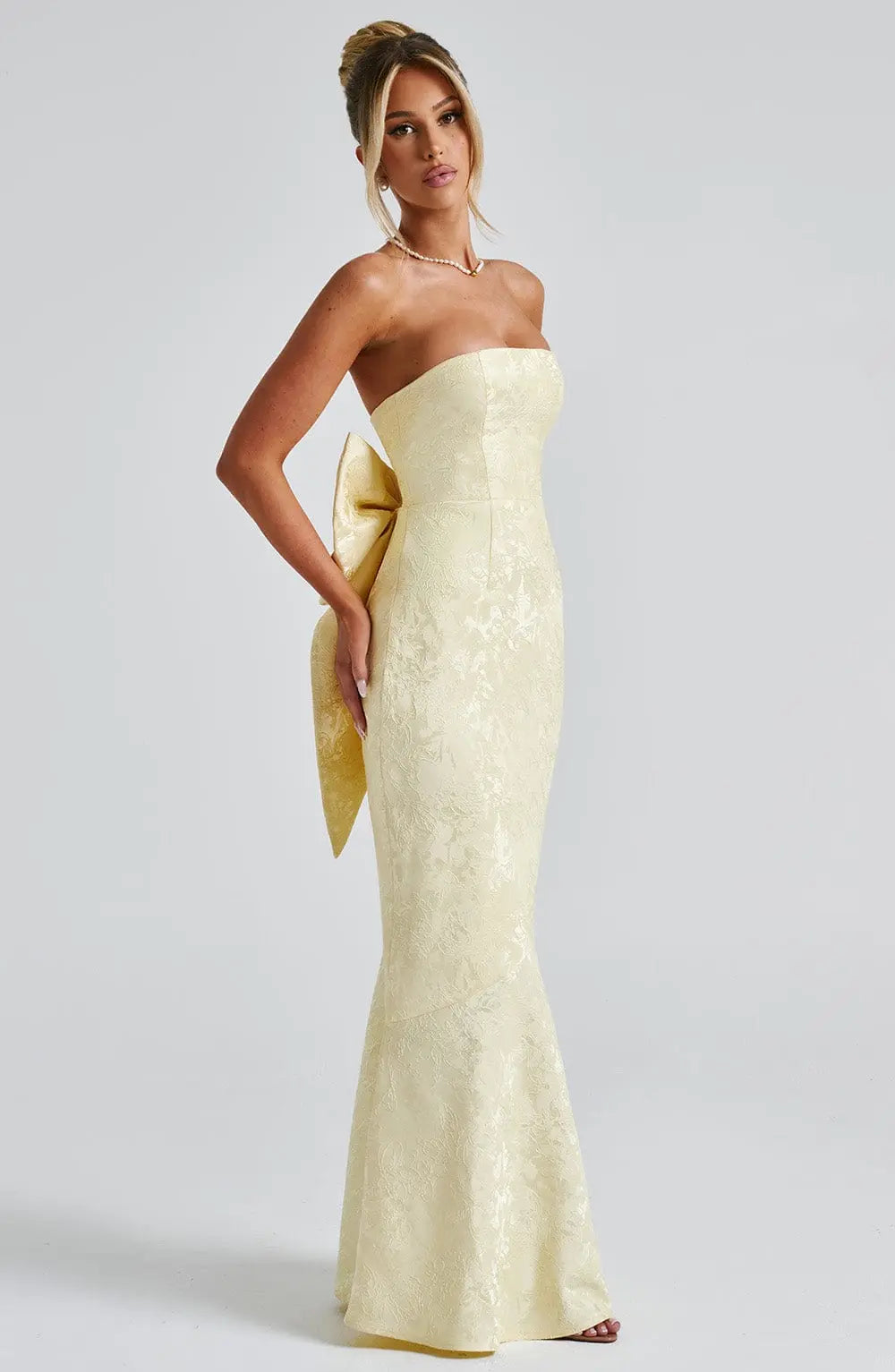 Felicity Maxi Šaty - Citronová