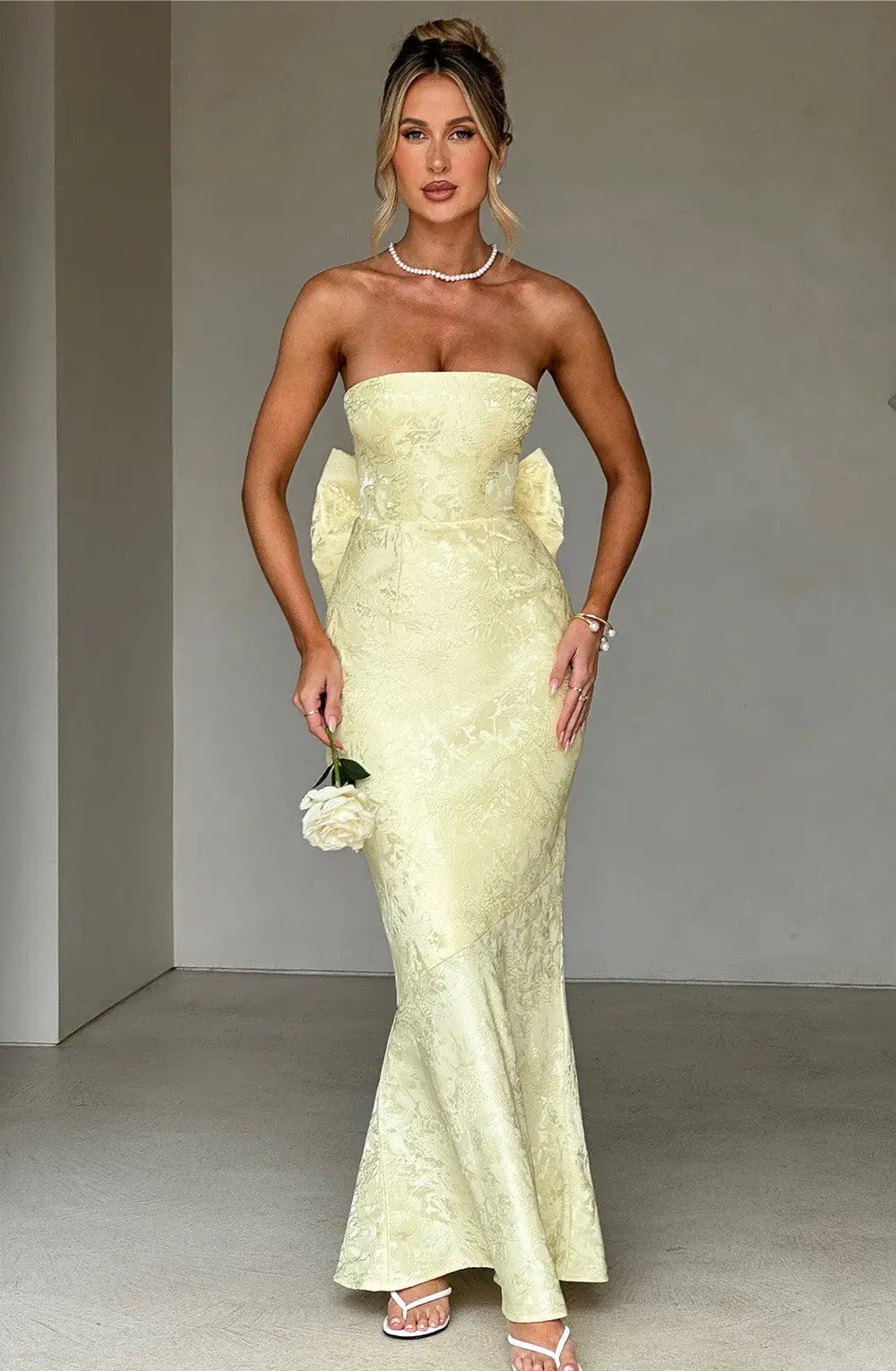 Felicity Maxi Šaty - Citronová