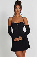 Fiona Mini Šaty - Černá