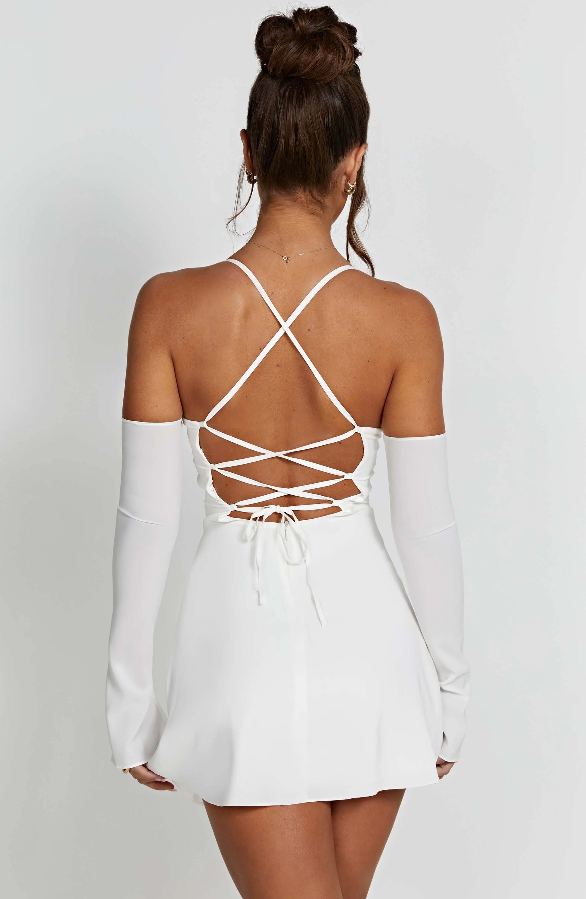 Fiona Mini Šaty - Slonová kost