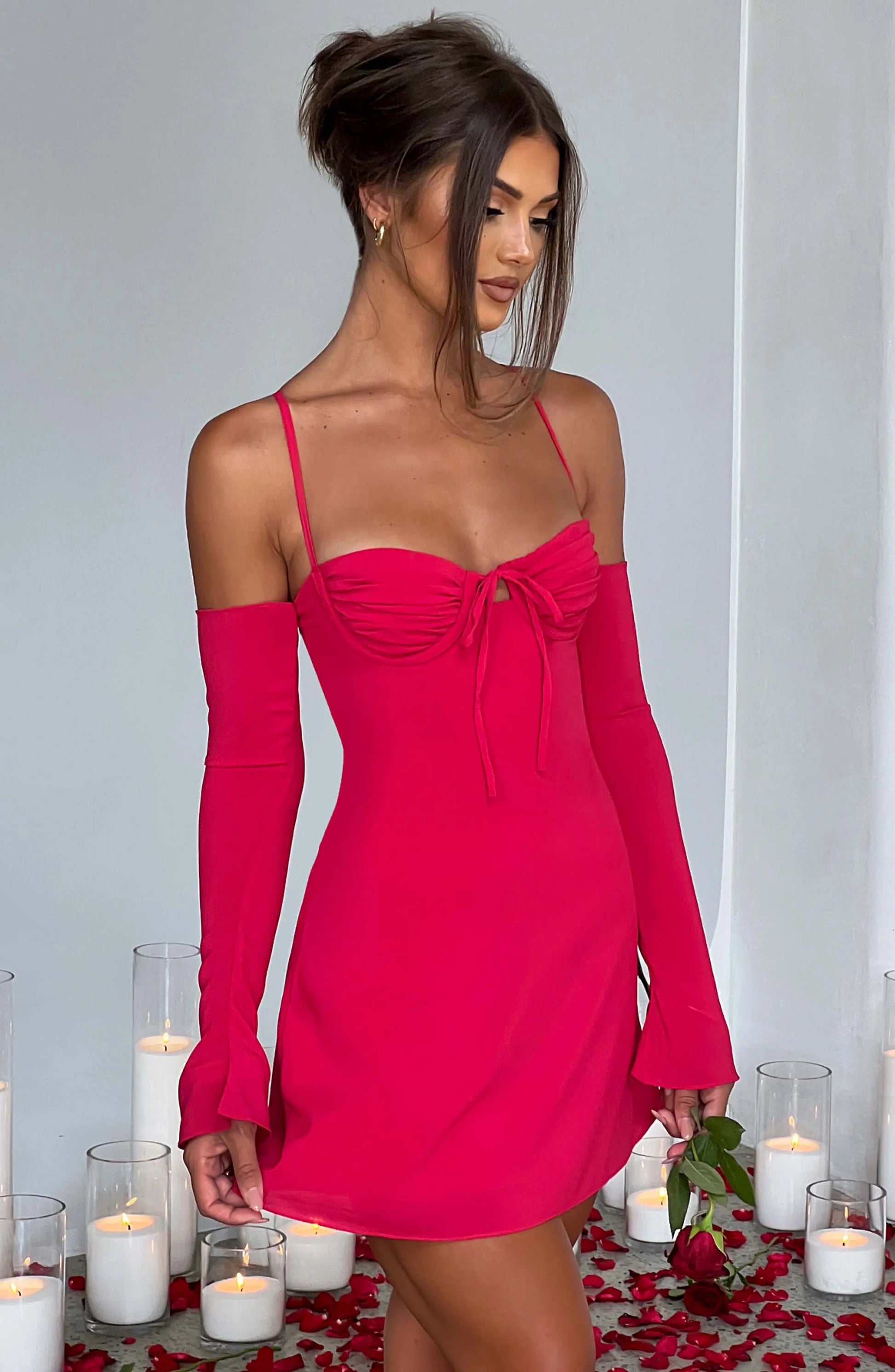 Fiona Mini Šaty - Růžová