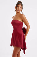 Freja Mini Šaty - Bordó
