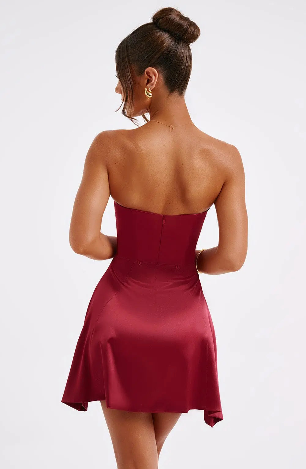 Freja Mini Šaty - Bordó
