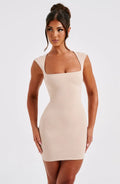 Frida Mini Šaty - Nude