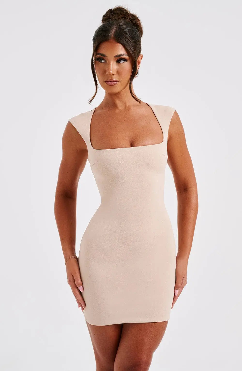 Frida Mini Šaty - Nude