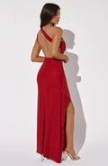 Šaty Genevieve Maxi - Červený Jiskra