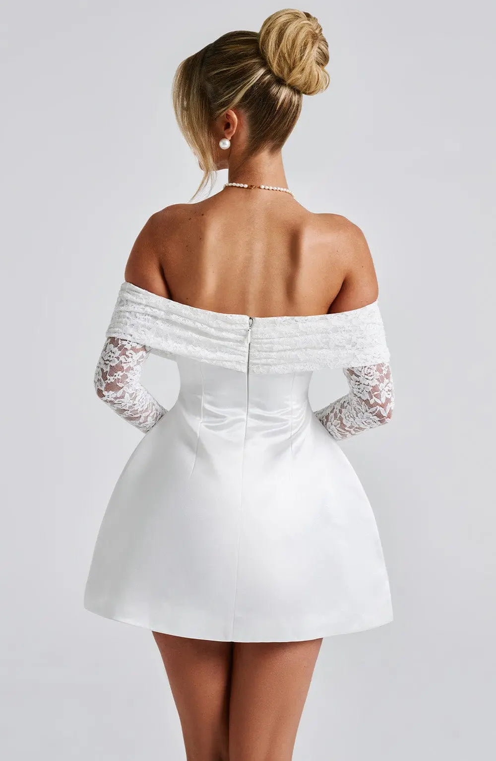 Mini šaty Georgianna - Slonová kost