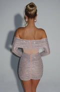 Mini šaty Hydra - Nude