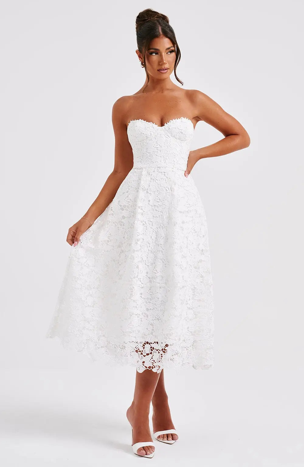 Šaty Ishani Midi - Slonová kost