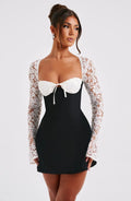 Dámské šaty Jacinta Mini - Černá/Bílá