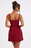 Janiyah Mini Šaty - Vínové
