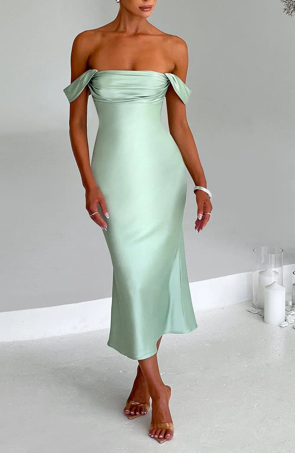 Šaty Jennifer Midi - Mint