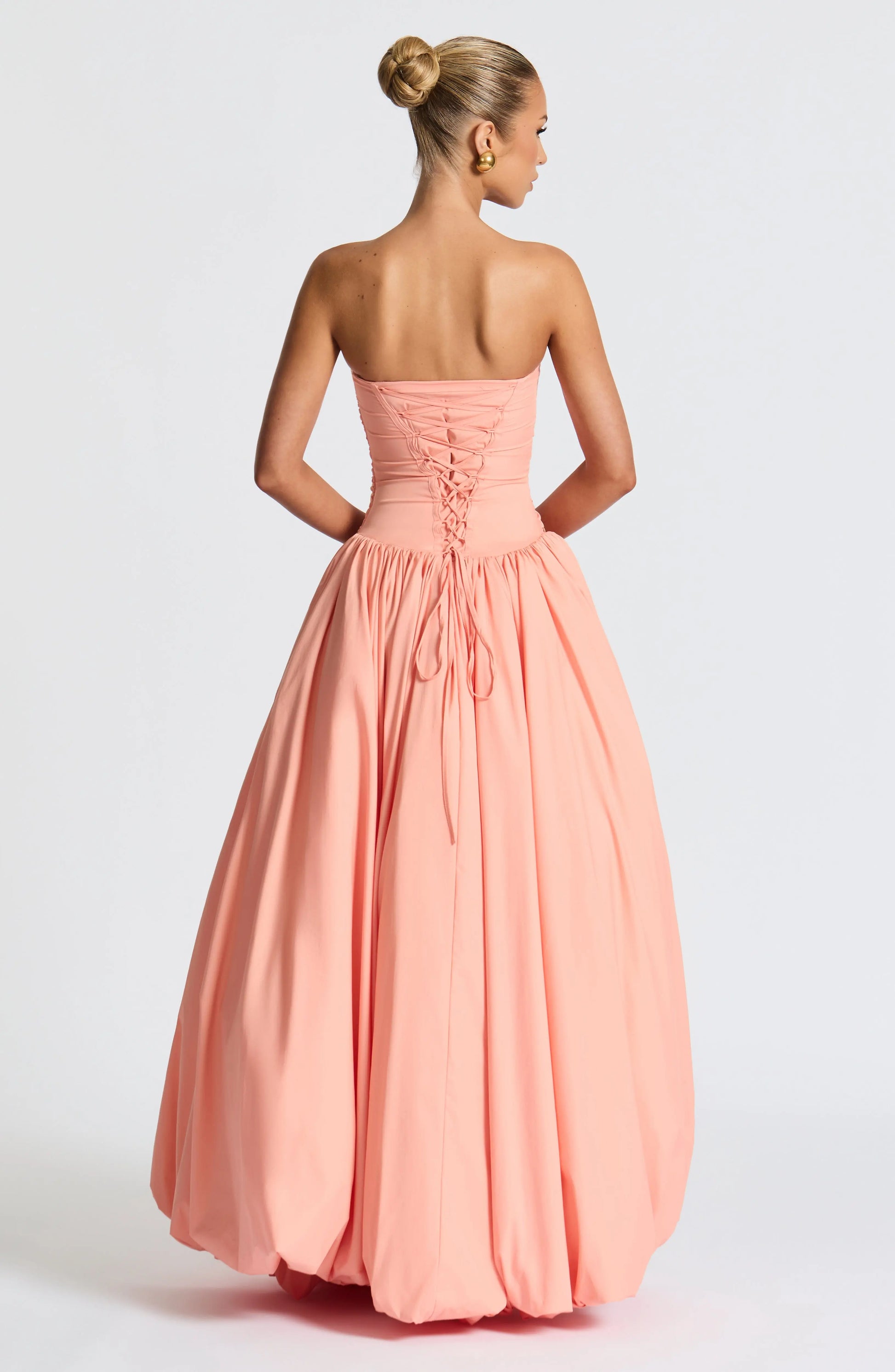 Jillian Maxi Šaty - Broskvová