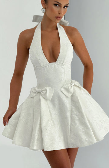 Jocelyn Mini Šaty - Slonová kost