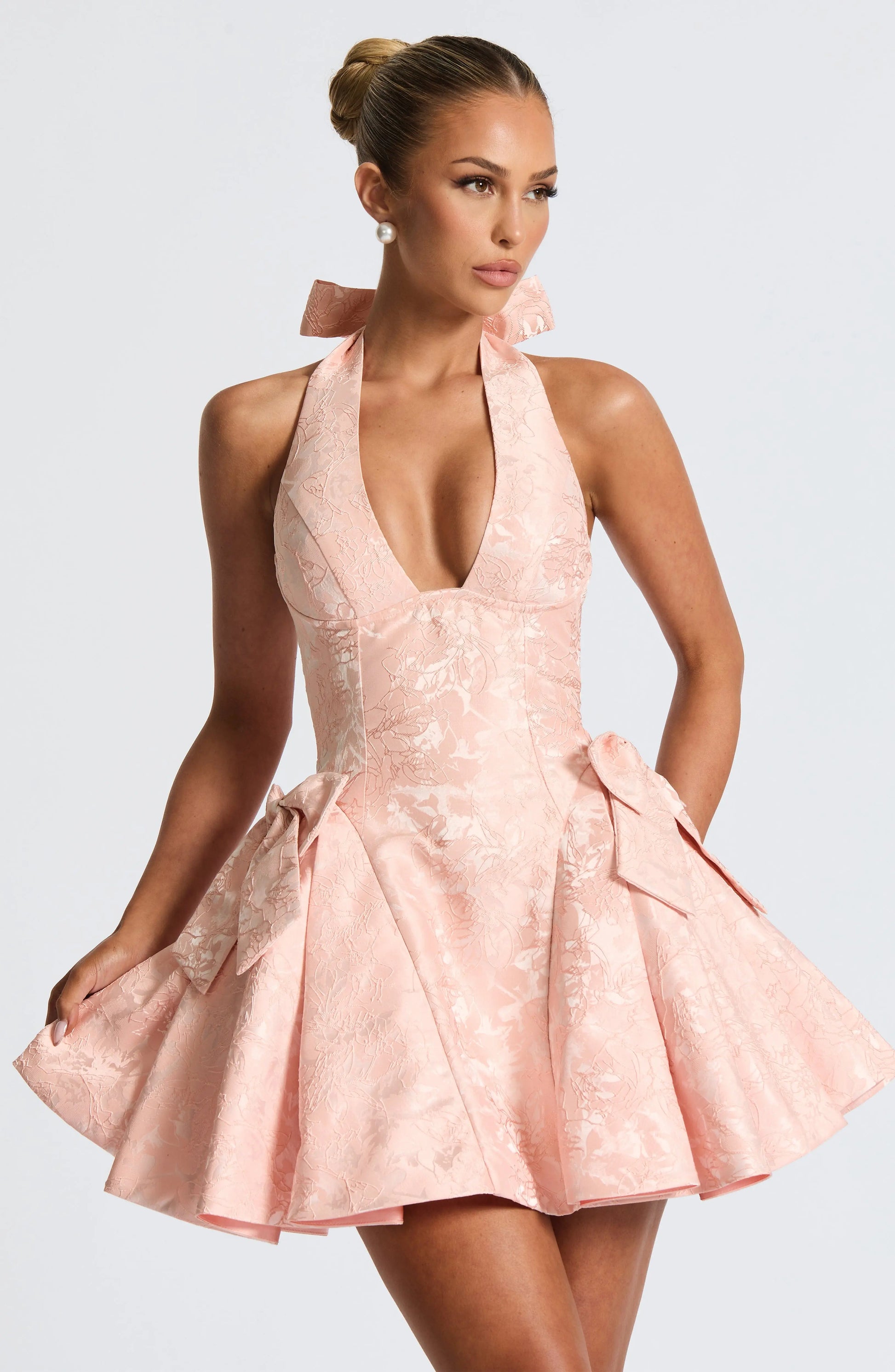 Jocelyn Mini Šaty - Jemná broskev