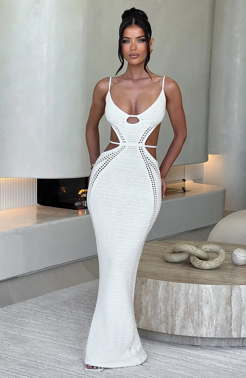 Maxi šaty Josefina - Bílá