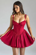 Josie Mini Šaty - Červená