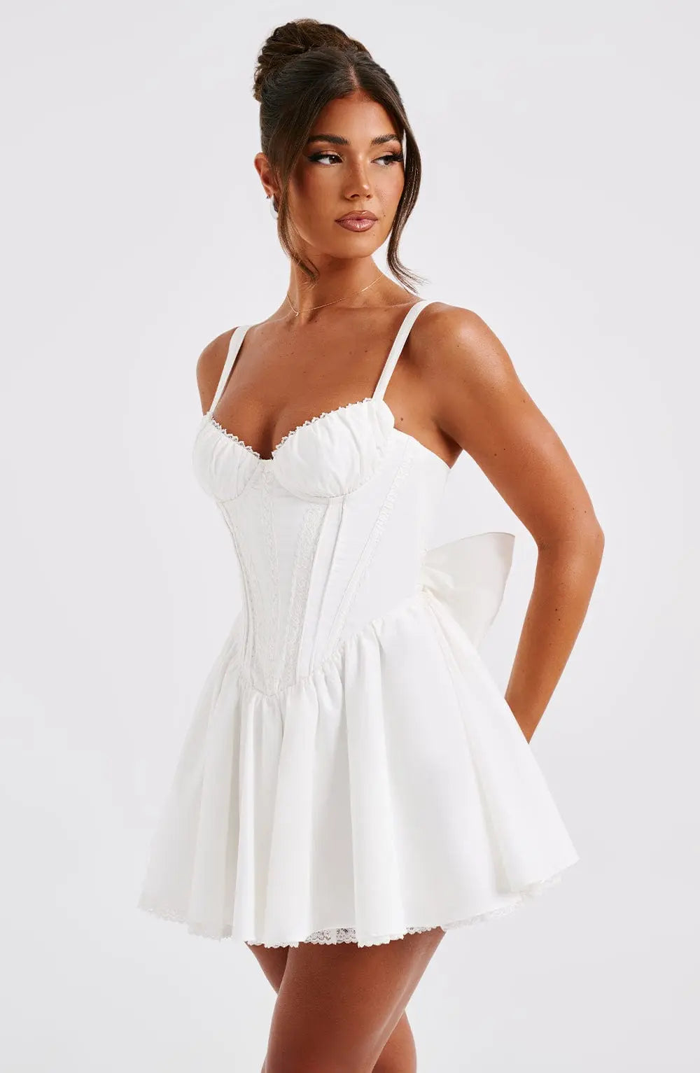 Josie Mini Šaty - Bílá