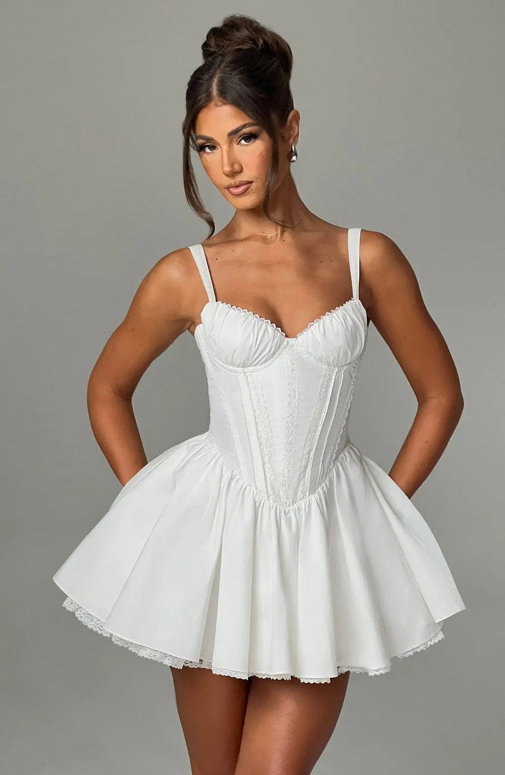Josie Mini Šaty - Bílá