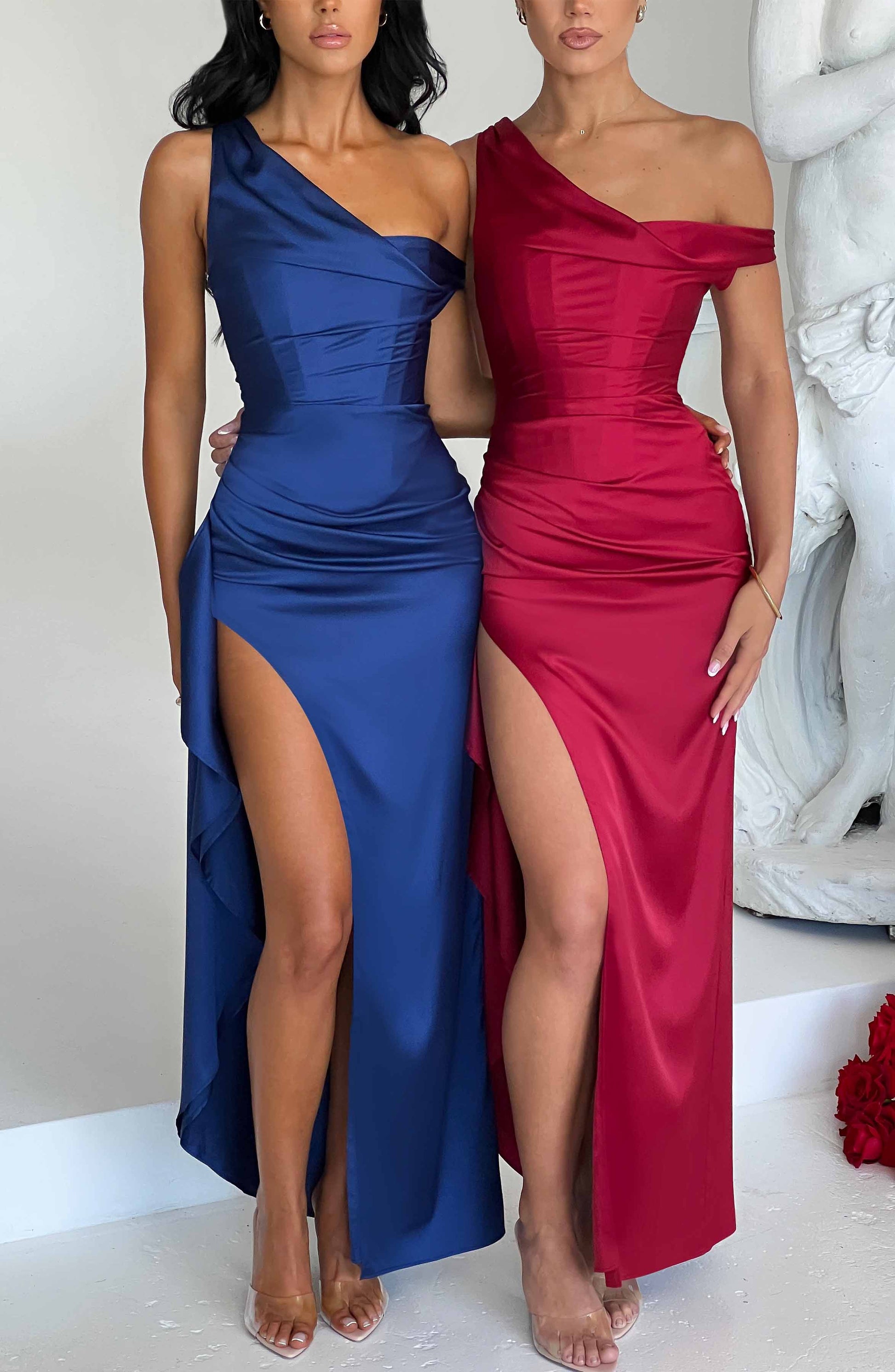 Juliene Maxi Šaty - Vínové