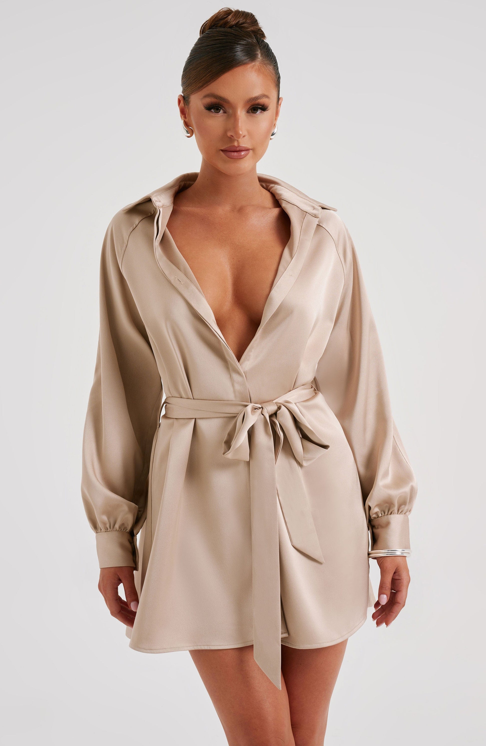 Kara Mini Šaty - Šampaňská