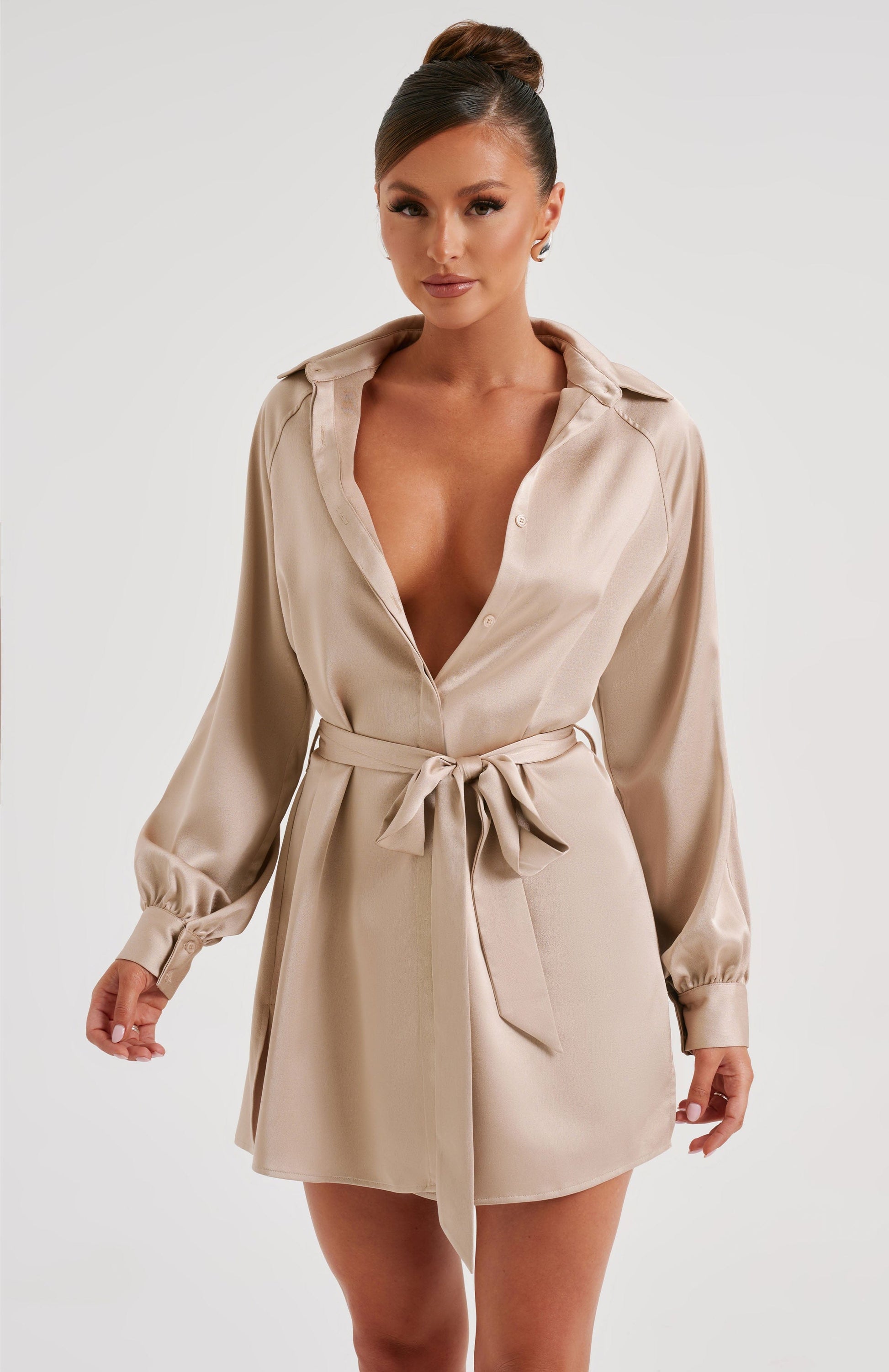 Kara Mini Šaty - Šampaňská