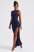 Kassandra Maxi Šaty - Námořnická modrá