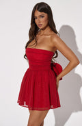 Katrina Mini Šaty - Červená Jiskra