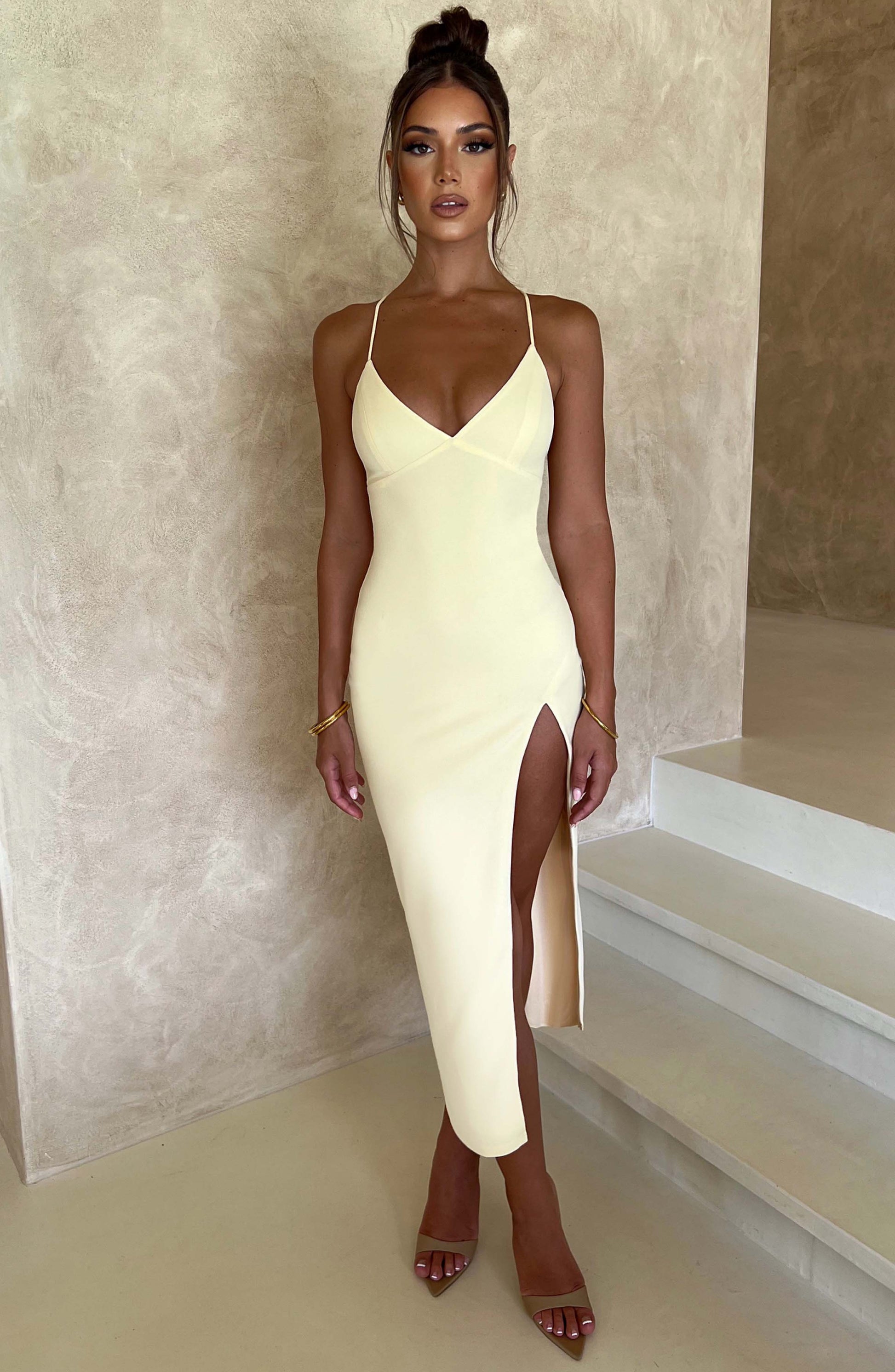 Šaty Kiana Midi - Citrónová