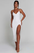 Kiana Midi Šaty - Bílá