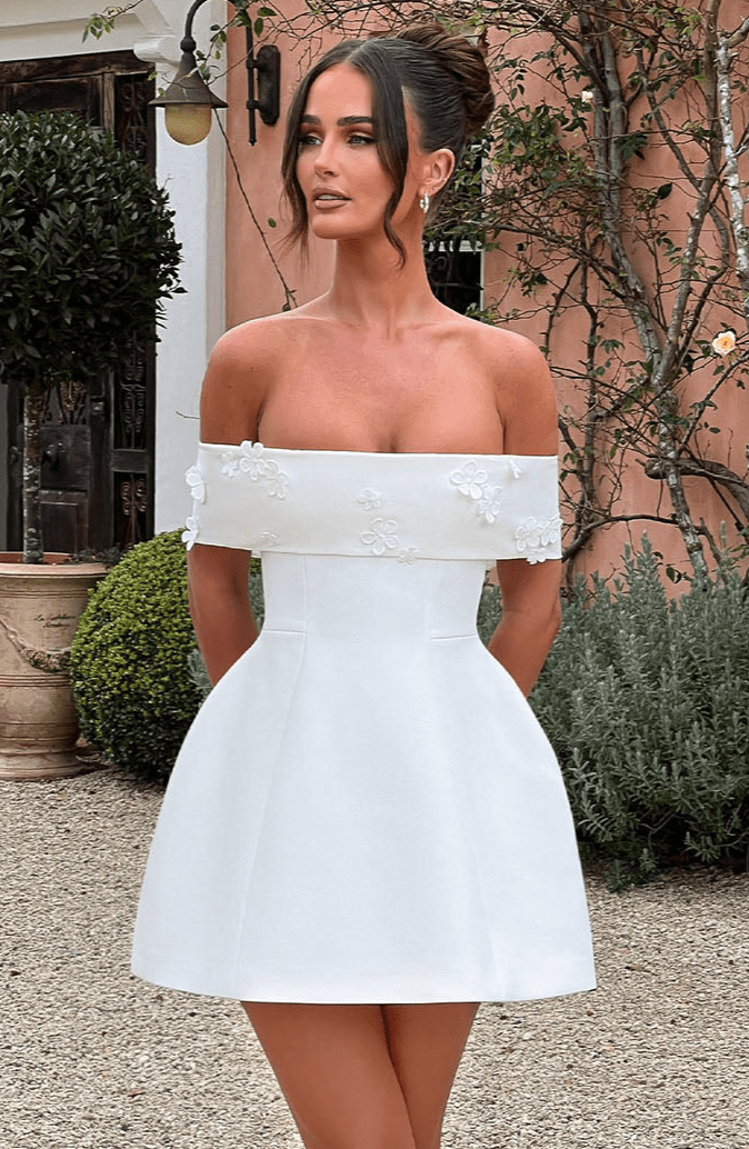 Laurel Mini Šaty - Slonová kost