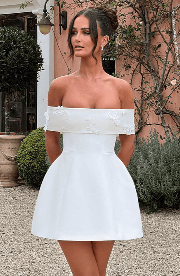 Laurel Mini Šaty - Slonová kost