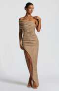 Laverna Midi Šaty - Béžová