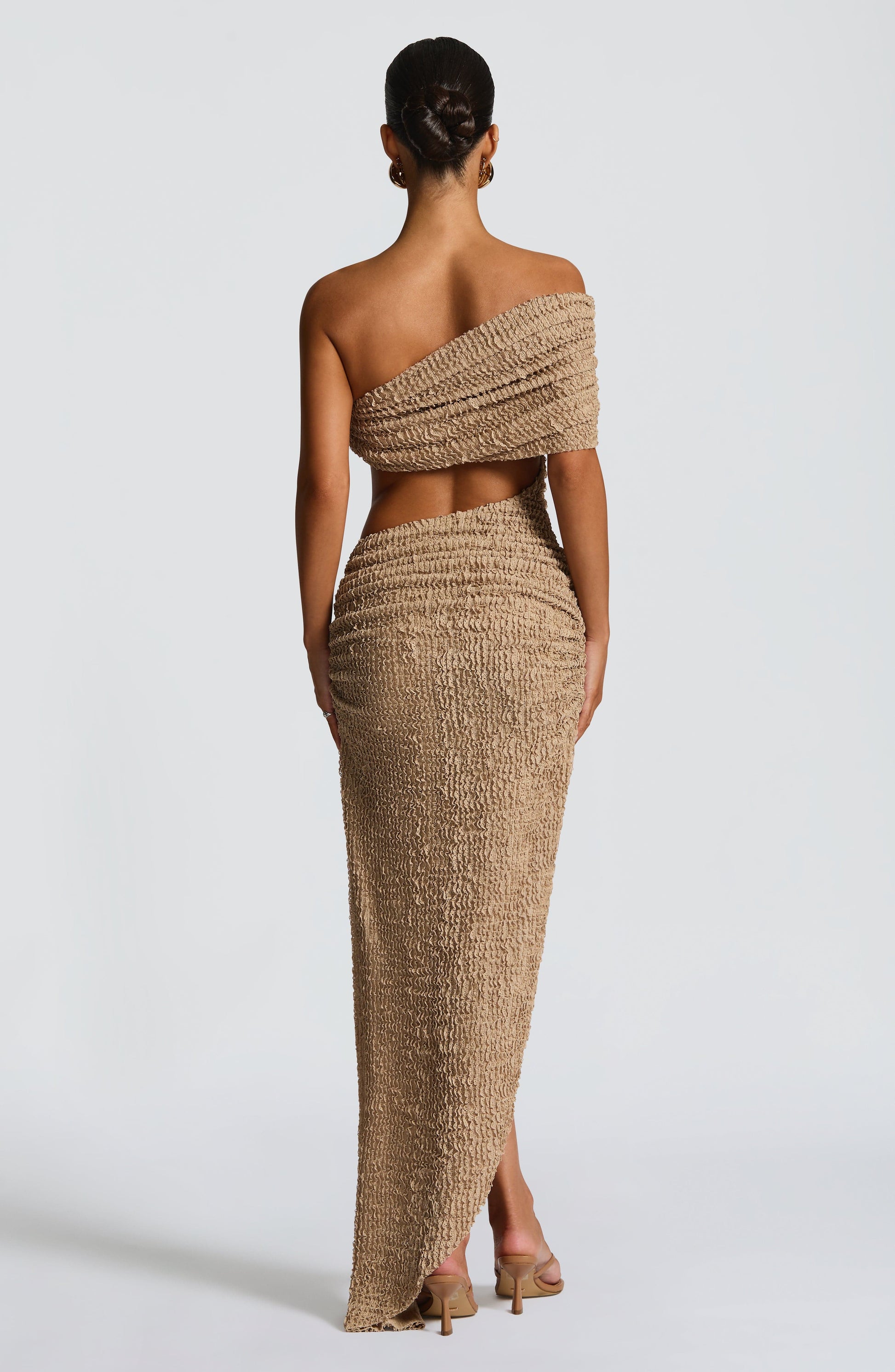 Laverna Midi Šaty - Béžová