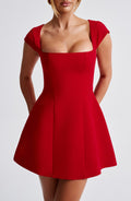 Lena Mini Šaty - Červená