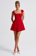 Lena Mini Šaty - Červená