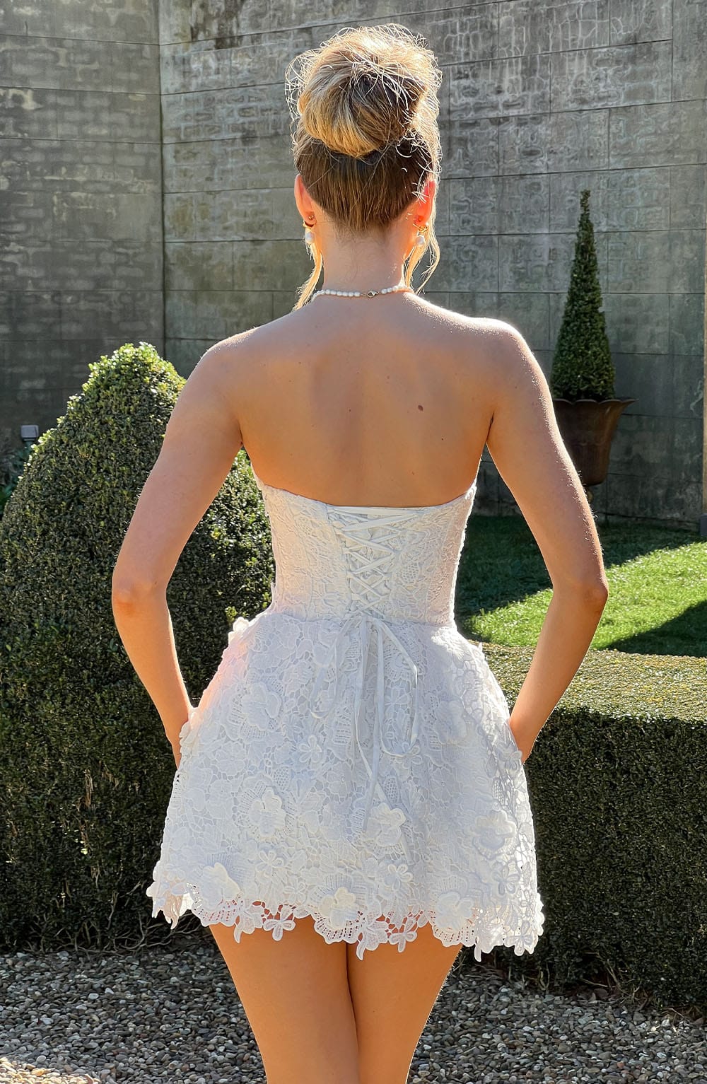 Leona Mini Šaty - Slonová kost