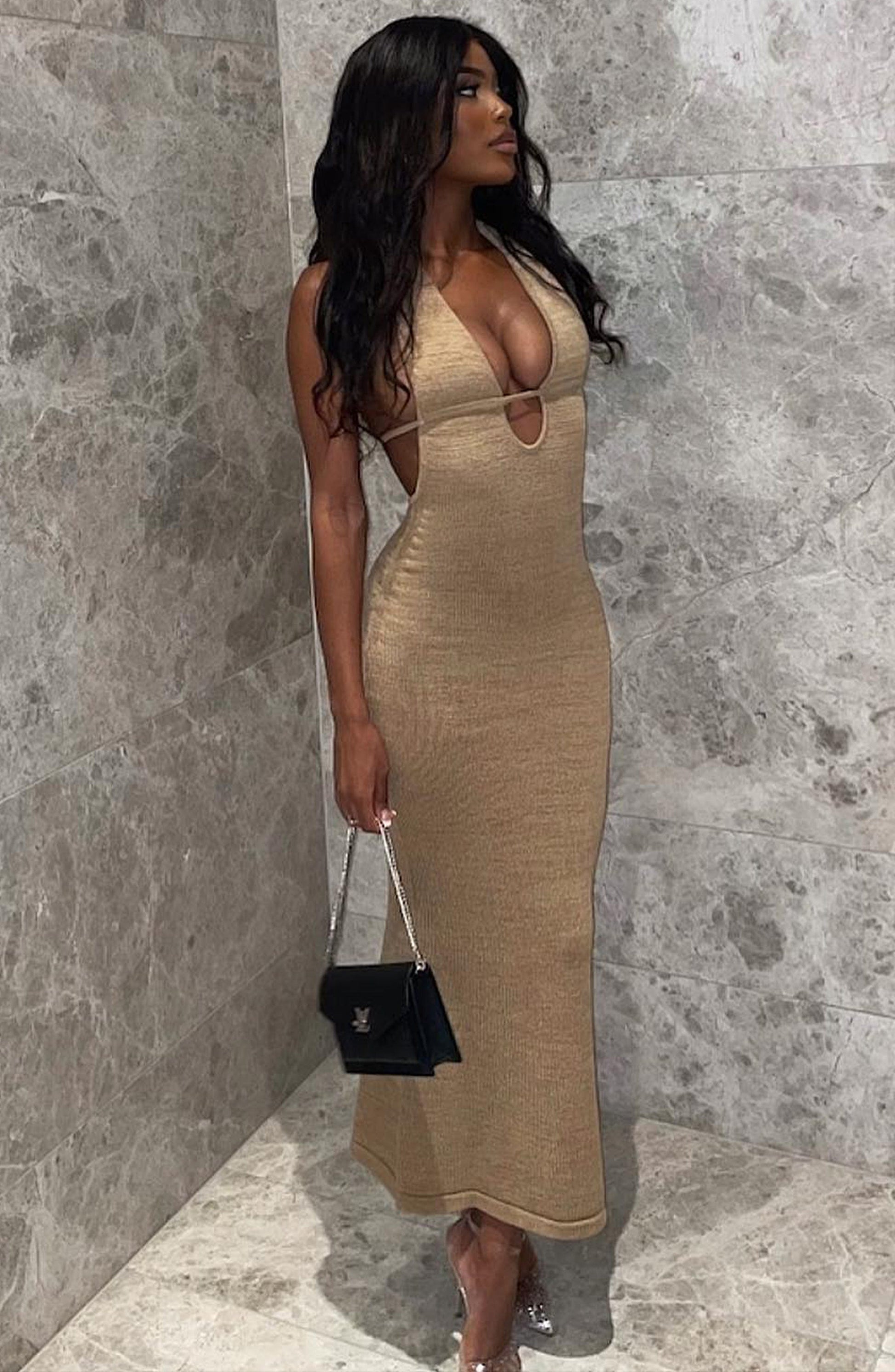 Lilliana Maxi Šaty - Béžová