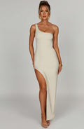 Dlouhé šaty London - Krémová
