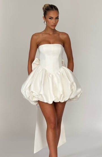 Lotus Mini Šaty - Slonová kost